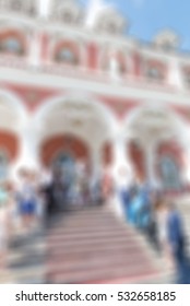 Wedding ceremony theme creative abstract blur background with bokeh effect