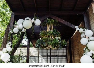 Wedding Ceremony With White Balloons 