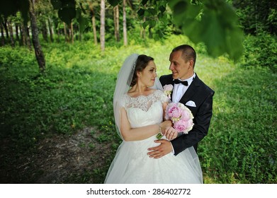 Wedding couple under the tree