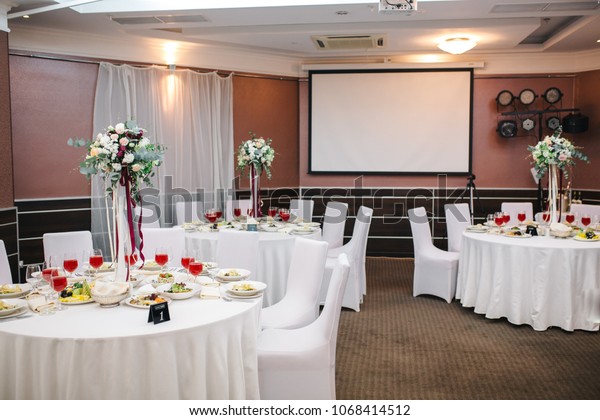 Wedding Decor Banquet Hall Details Tableware Stock Photo Edit Now