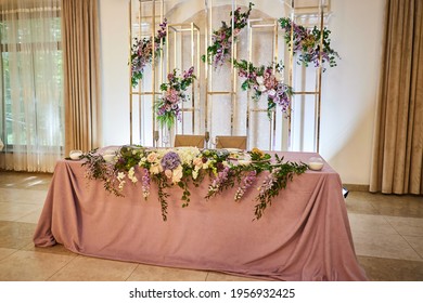 Wedding decor of a Banquet hall in a restaurant