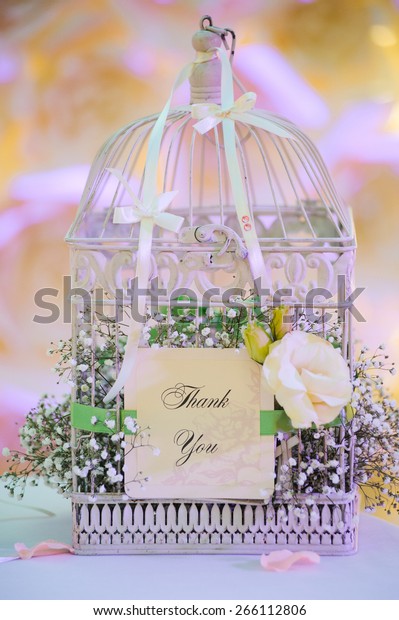 Wedding Decor Birdcage Restaurant All Beauty Stock Photo Edit Now