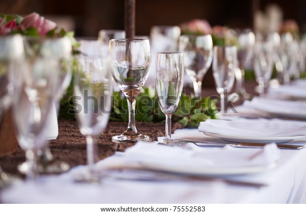 Wedding Decor Wine Glasses Champagne Flutes Stock Photo Edit Now