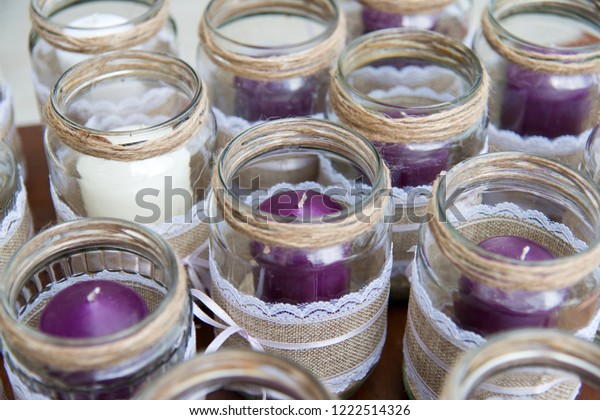 Wedding Decoration Candles Glass Jars Decorated Miscellaneous