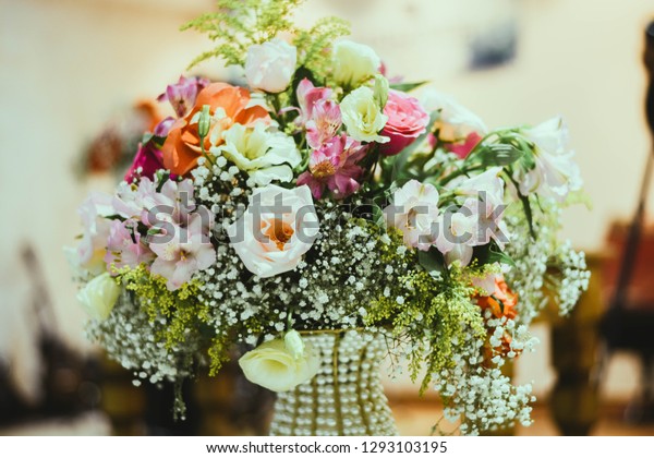 Wedding Decoration Church Ceremony Royalty Free Stock Image