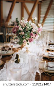 Wedding decoration with flowers and vintage elements