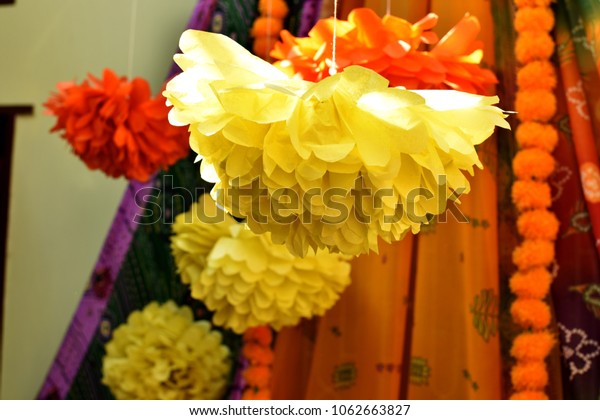 Wedding Decoration Ideas Handmade Paper Pom Stock Photo Edit Now