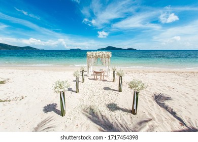 wedding decoration on the beautiful beach