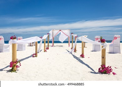 Wedding decoration in paradise island maldives