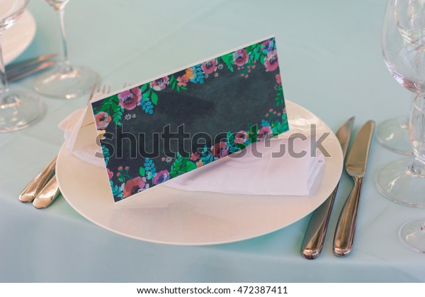 Wedding Decoration Pink Mint Colors Flowersbouquet Stock Photo