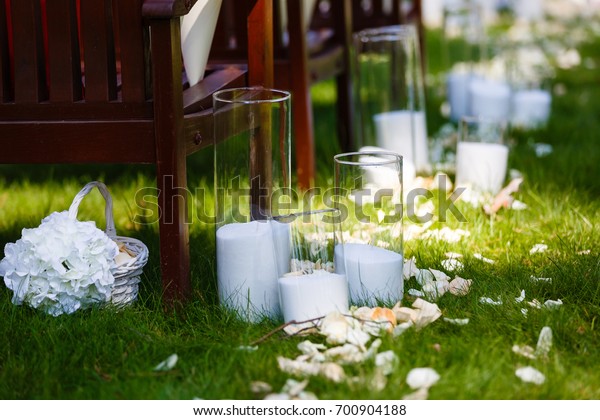 Wedding Decorations Country Style Solemn Ceremony Stock Photo