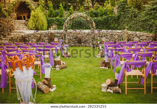 Wedding Decorations Marriage Decor Rustic Style Stock Photo Edit