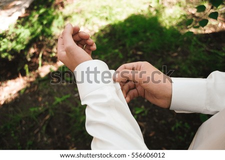 Similar – Image, Stock Photo Female doctor holding hands of patient