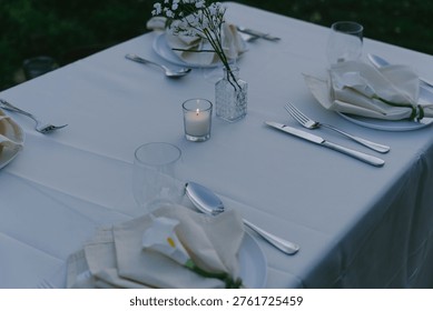 Wedding Dining Table Set Up