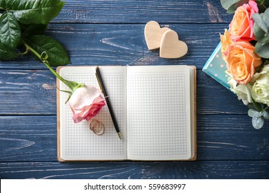 Wedding To Do List With Flowers On Table