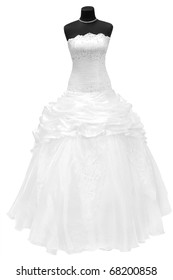 Wedding Dress Isolated On White