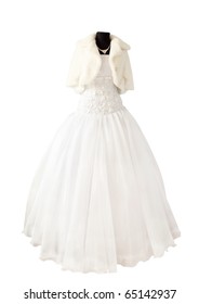 Wedding Dress On A White Background