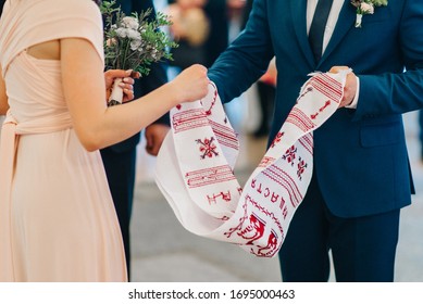 Wedding Embroidered Towel As A Family Heirloom For The Bride And Groom