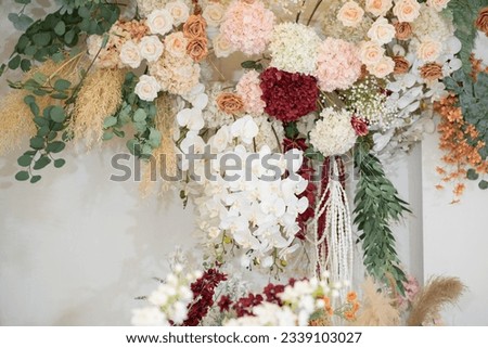 wedding flower backdrop background, colorful background, fresh rose, bunch of flower


