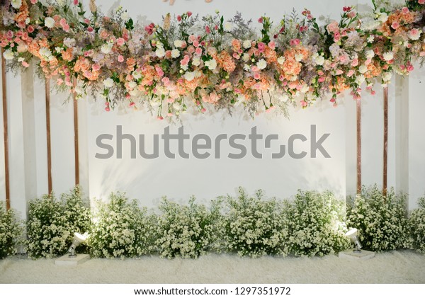 Wedding Flower Backdrop Background Colorful Background Stock Photo ...