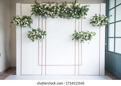 Wedding Flower Backdrop Design Indoor 