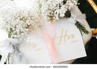 Wedding Flower With Vow Cards