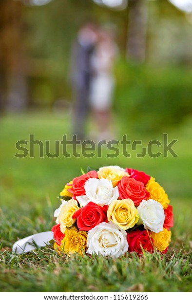 Wedding Flowers Wedding Bouquet Yellow White Stock Photo Edit Now 115619266