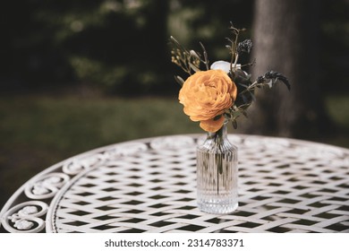 Wedding Flowers Cake Background Nature Garden Candles Bud Vases Baby's Breath Beautiful Ceremony Reception Date Dinner Tableware Black White Roses Flowers Stunning Rockefeller Center Arch Plants Flora - Powered by Shutterstock