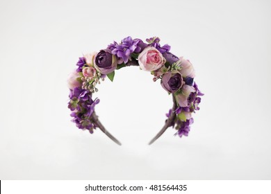 Wedding Flowers Crown On A White Background