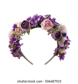 Wedding Flowers Crown On A White Background