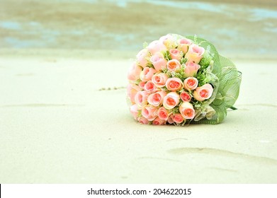 Wedding Flowers On The Beach.