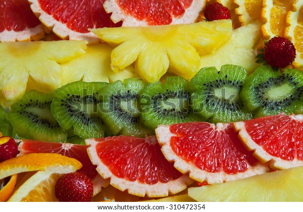 Wedding Fruits Banquet Tablebuffet Reception Fruit Food And