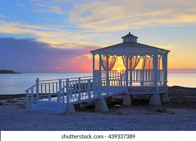 Wedding Gazebo At Sunset