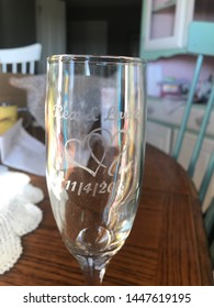Wedding glass etched to capture moment in time