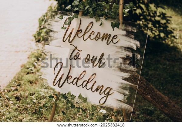 Wedding Guest Welcome Sign that says \