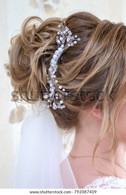 Wedding Hairstyle Long Blonde Hair Beautiful Stock Photo Edit Now