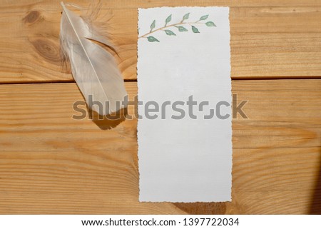 Similar – Image, Stock Photo Old crumpled paper with white flowers white background