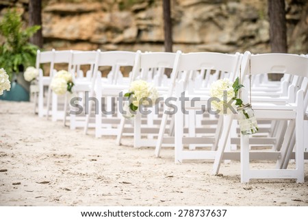 wedding isle on white sand