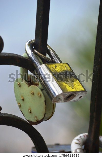 Wedding locks for the wedding of the newlyweds as\
a symbol of family\
loyalty