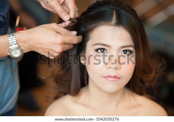 Wedding Makeup Artist Making Make Hair Stock Photo Edit Now