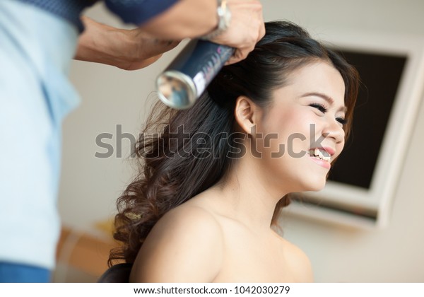 Wedding Makeup Artist Making Make Hair Stock Photo Edit Now