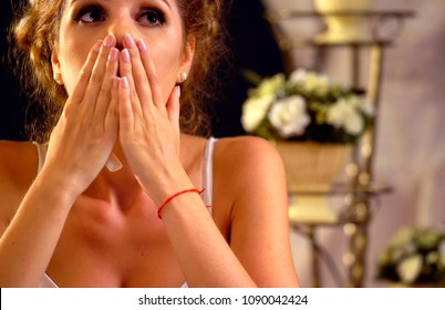 Wedding memories. Broken heart woman. Couple break up. Sad bride on unhappy wedding. Woman and groom quarrel. Portrait crying female. Family has divorce. Social phobia and thirst for society