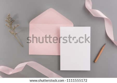 Wedding Mock Concept Wedding Invitation Envelopes Stock Photo Edit