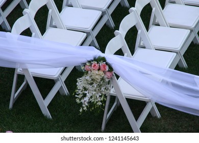 Wedding Outdoor Wedding Reception Venue Set Up With White Chair