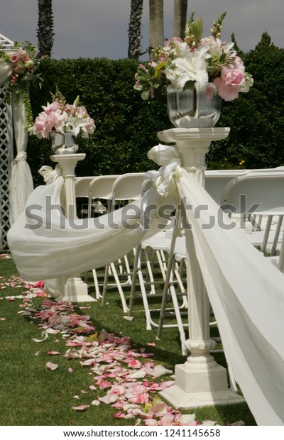 Wedding Outdoor Wedding Reception Venue Set Stock Photo Edit Now