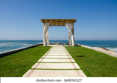 Wedding Pagoda On The Edge Of The Beachfront