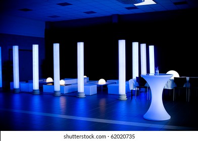 Wedding Party Venue In Blue Light