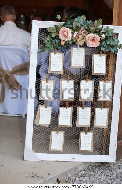 Seating Chart Frame Wedding