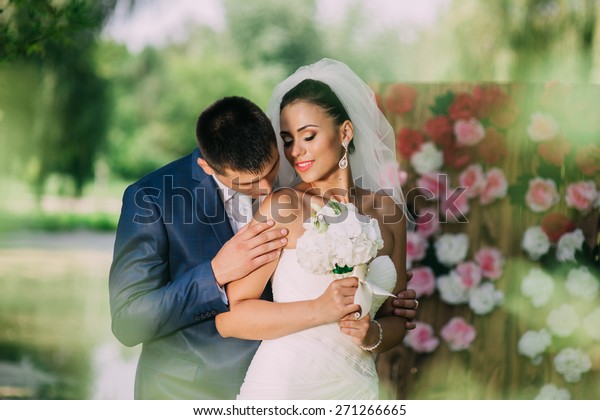 Wedding Portrait Young Couple Groom Bride Stock Photo Edit Now