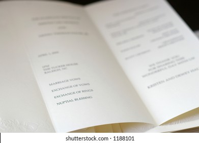 Wedding Program